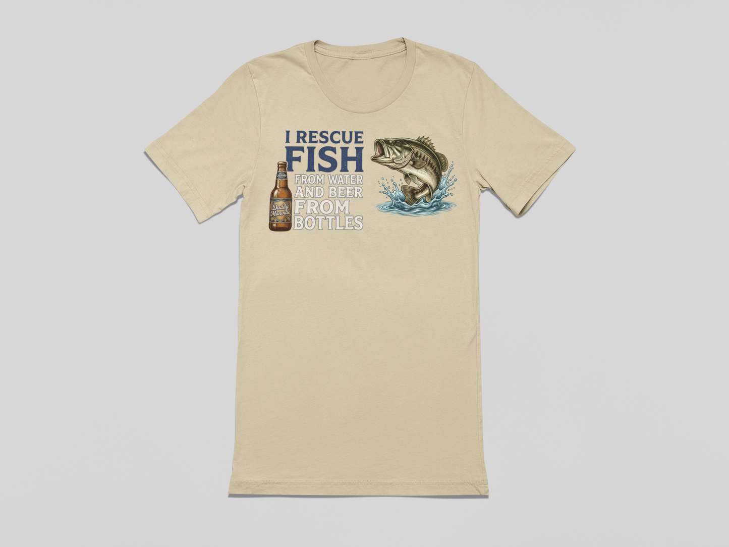 The Rescuer (of Fish and Beer) - Witty Fishing and Beer Tee