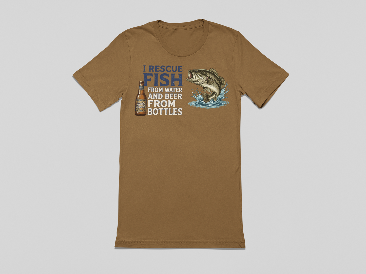 The Rescuer (of Fish and Beer) - Witty Fishing and Beer Tee