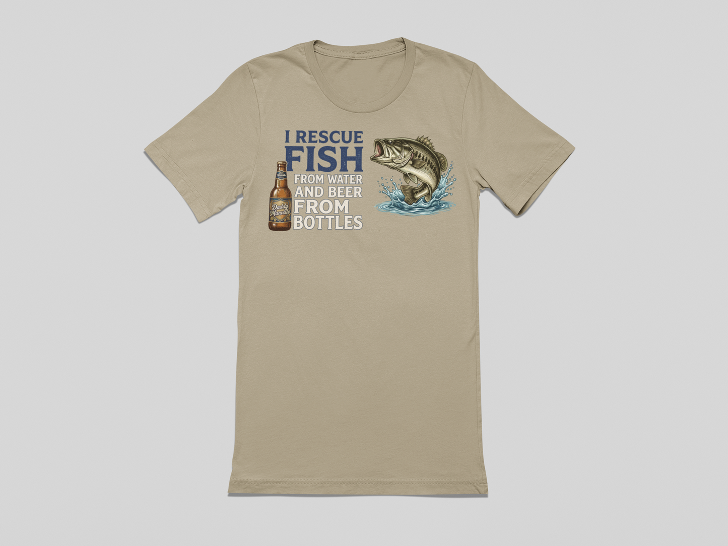 The Rescuer (of Fish and Beer) - Witty Fishing and Beer Tee