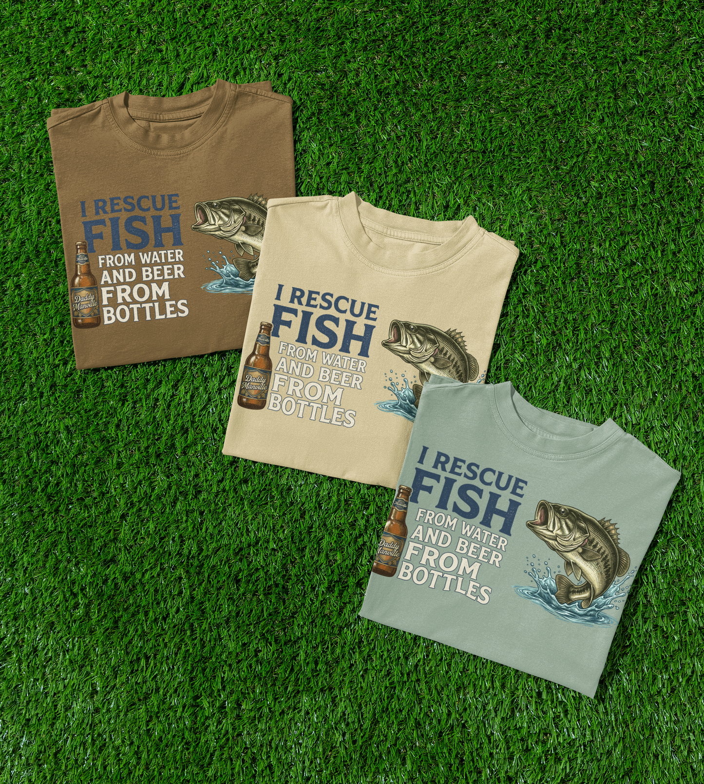 The Rescuer (of Fish and Beer) - Witty Fishing and Beer Tee